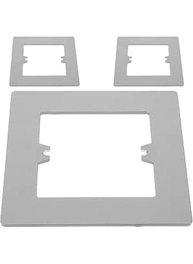 Screwless Gray 86 Wall Socket Covers 3 Pack for Outlet Repair - Image 1