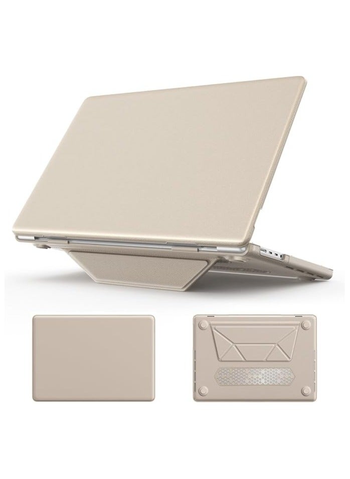 عام حالة متوافقة مع MacBook Air 13.6 2024/2022 (M2 A2681/M3 A3113)، حالة أولاد من الجلد الفاخر + PC رفيع مع تبريد حراري، حالة واقية كاملة مع حامل. - Image 1