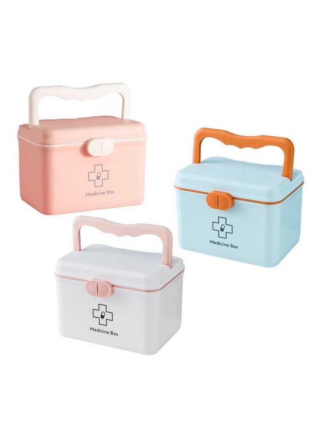 Home-Cloud HomeCloud Plastic Medicine Kit, Medicine Storage First Aid Kit, Children'S Medicine Kit, Pet First Aid Kit, Outdoor First Aid Kit (Family Style) (Pink) - Image 5