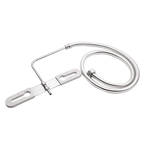 Ruhe® Jet Hands-free Spray | 304 Grade Stainless Steel Toilet Bidet Or Jet Hands-free Spray Round Nozzle, 2 Feet Heavy PVC Hose (Glossy) - Image 1