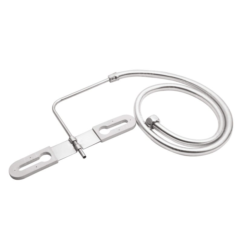 Ruhe® Jet Hands-free Spray | 304 Grade Stainless Steel Toilet Bidet Or Jet Hands-free Spray Round Nozzle, 2 Feet Heavy PVC Hose (Glossy) - Image 3