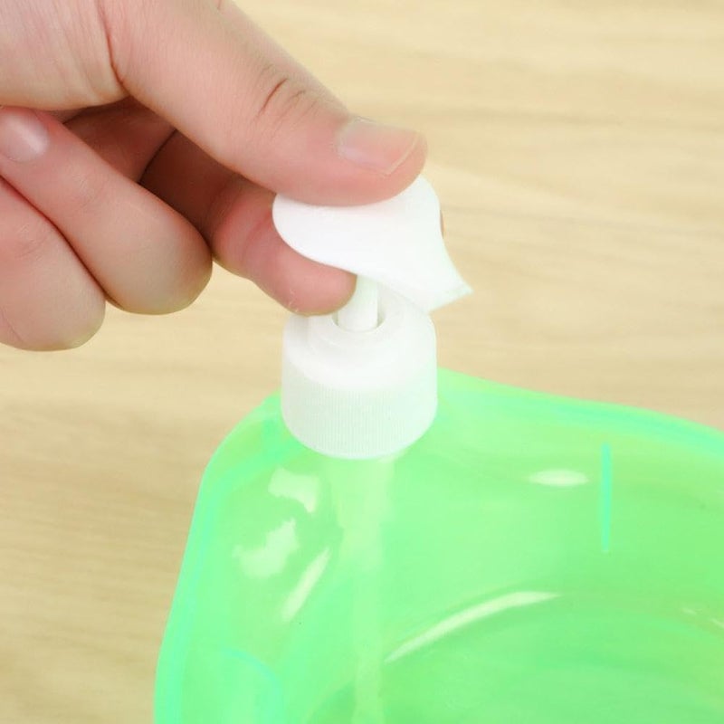Surfexa 2 in 1 Double Layer Round Liquid soap Dispenser with Pump and Sponge Soap Scrubber Holder Multifunctional Dishwashing Container 1000ml Manual Sink Dish Washing 17 x 16 x 14 CM MultiColor - Image 5