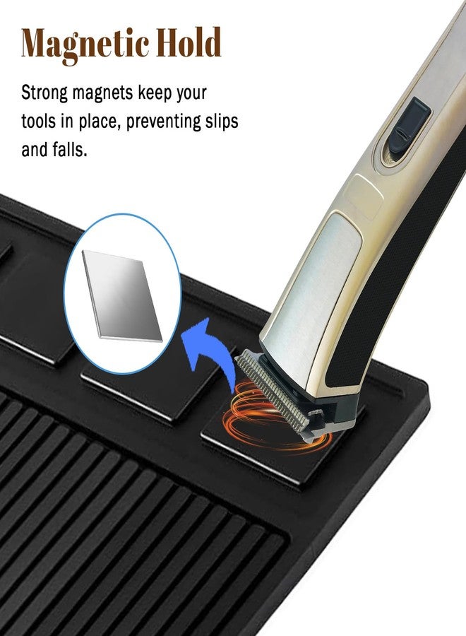 Adevar Magnetic Barber Mat for Clippers,Barber Station Organizer Mat for Beauty Tools,Professional Non-Slip Matt - Image 3