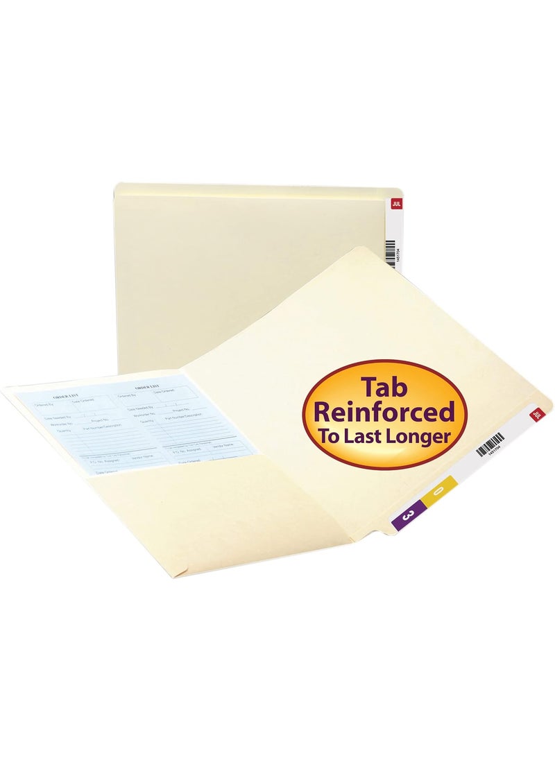Smead Smead End Tab File Pocket ShelfMaster Reinforced StraightCut Tab 1 Pocket Letter Size Manila 50 per Box 24115  - Image 2