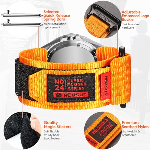 DAVILANE Quick Release Watch Band Compatible with Casio duro,22mm Nylon Replacement Strap Wristbands for Casio MDV106-1AV / MTP-VD01 / MTP-VD02 / MTP-1374 - Image 4
