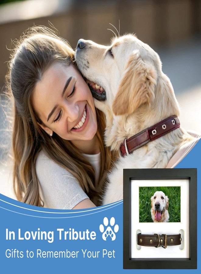 PAWCEPTIVE Dog Memorial Picture Frame with 5 Display Options- Dog Collar Memorial Frame Gift - Cat or Dog Pet Loss Gift for a Grieving Friend - Pet Remembrance Gift and Sympathy Photo Keepsake - Image 2