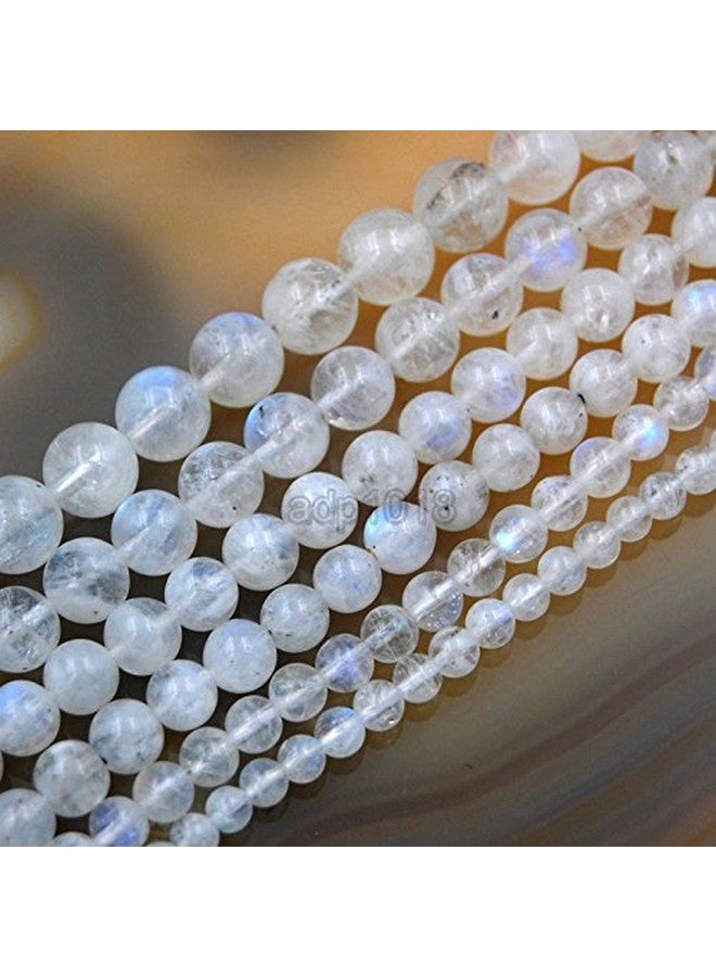 AD BEADS Natural White Moonstone Gemstone Round Loose Beads In 15.5 Strand (8Mm) - Image 1