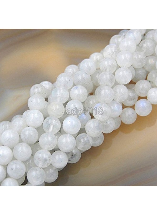 AD BEADS Natural White Moonstone Gemstone Round Loose Beads In 15.5 Strand (8Mm) - Image 3