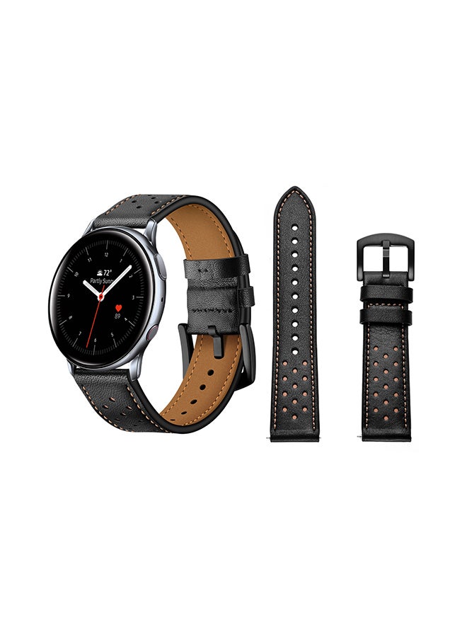 Perfii Replacement Band For Samsung Galaxy Active/Active2 Black