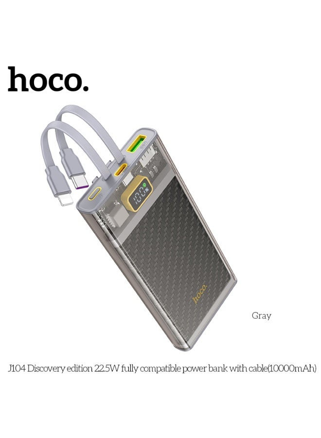 هوكو. بنك طاقة J104 Discovery edition 22.5W متوافق بالكامل مع كابل (10000 مللي أمبير في الساعة) - Image 1