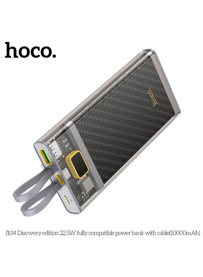 هوكو. بنك طاقة J104 Discovery edition 22.5W متوافق بالكامل مع كابل (10000 مللي أمبير في الساعة) - Image 4