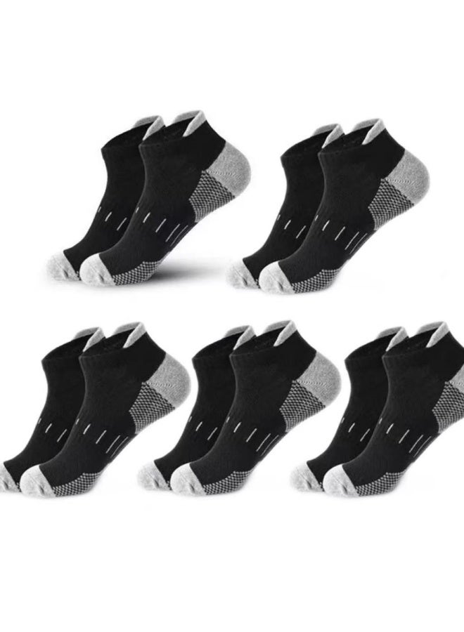 infino جوارب رياضية رجالية (عبوة من 5) - منخفضة القص، تمتص العرق، مقاومة للرائحة، راحة لجميع الفصول - مثالية لأسلوب الحياة النشط، الجري والاستخدام اليومي - أفضل مجموعة جوارب للرجال - Image 1