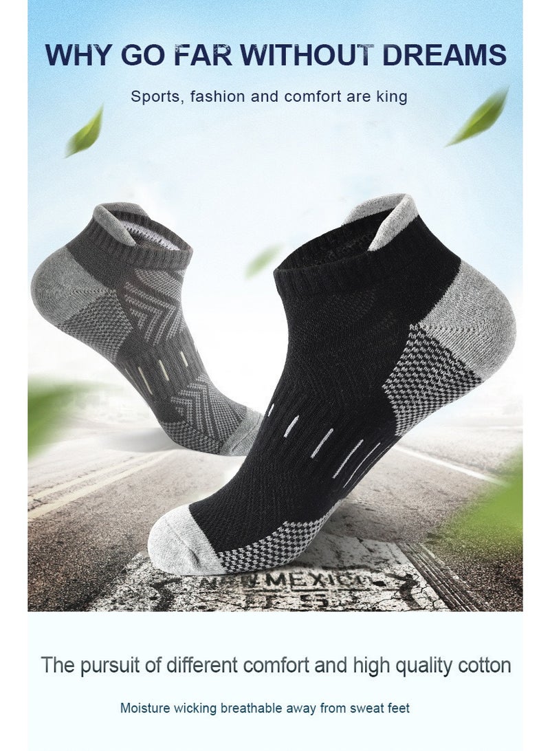 infino جوارب رياضية رجالية (عبوة من 5) - منخفضة القص، تمتص العرق، مقاومة للرائحة، راحة لجميع الفصول - مثالية لأسلوب الحياة النشط، الجري والاستخدام اليومي - أفضل مجموعة جوارب للرجال - Image 3