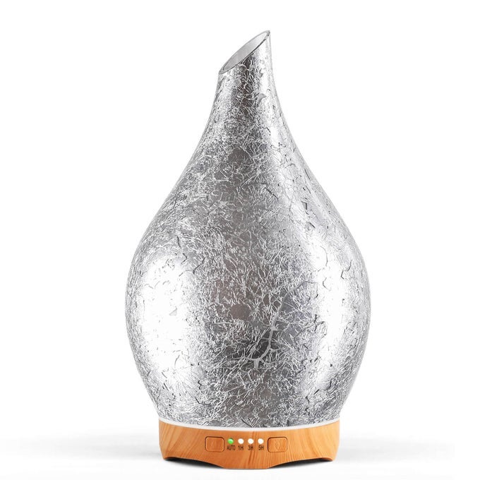 280ML ESSENTIAL OIL DIFFUSER 3D GLASS AROMATHERAPY DIFFUSOR ULTRASONIC COOL MIST BPA FREE AROMA HUMIDIFIER WITH TIMER AND COLOR CHANGING FUNCTION WATERLESS SHUTOFF FOR HOME OFFICE ROOM