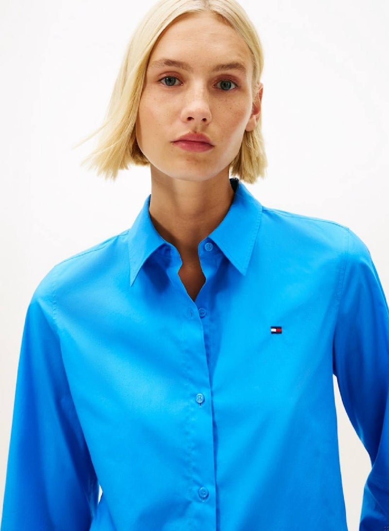 TOMMY HILFIGER Regular Fit Flag Embroidery Poplin Shirt - Image 5