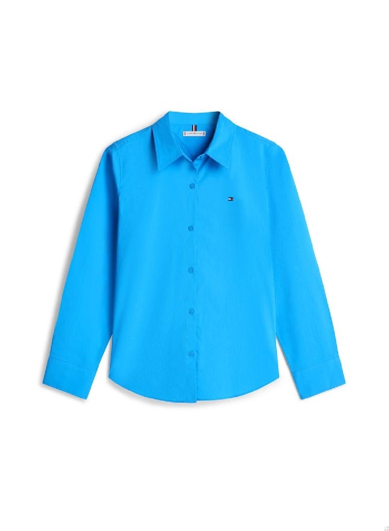 TOMMY HILFIGER Regular Fit Flag Embroidery Poplin Shirt - Image 4