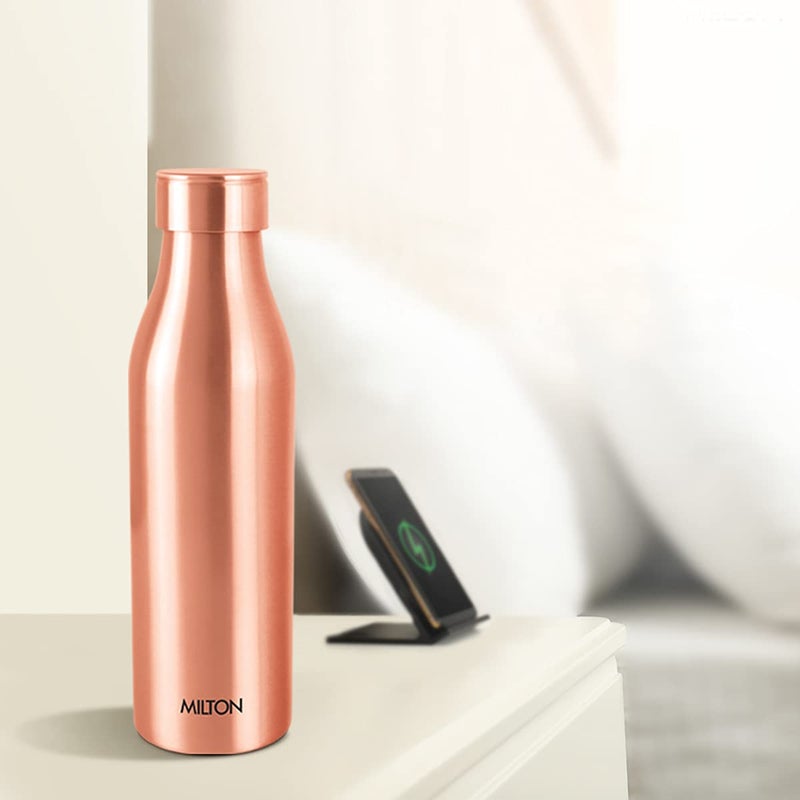 Milton MILTON Copper Charge 750 Bottle, 770ml, Lacquer Coating, Curved bottle,100% Pure Copper, BPA Free, Leak Proof, Office Bottle, Boosts Immunity, Supports Digestive & Liver Health, Ayurveda Inspired  - Image 4
