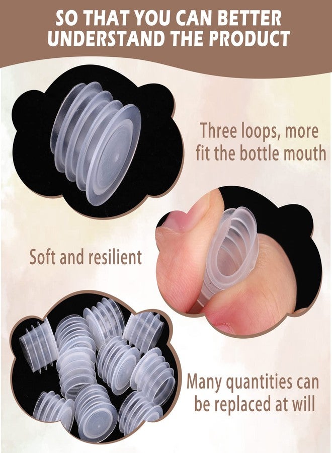 تشونفول سدادات بلاستيكية بديلة لعلب الملح والفلفل، سدادات بلاستيكية شفافة بديلة لعلب الملح والفلفل، أغطية طرفية بلاستيكية دائرية للأواني والزجاجات والأنابيب (10 قطع، 1/2 بوصة) - Image 3