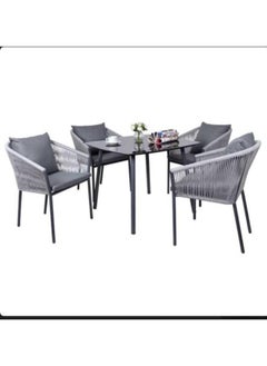Sampa Rattan Sampa Outdoor Lounge Set – 4-Piece Seating with Table in Modern Grey  - Image 1