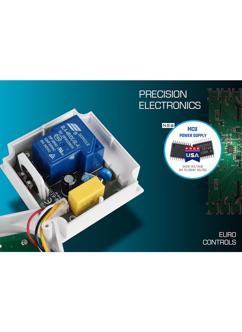EuroControls - EuroControls TM619SH2 30 amps Digital programmable Timer Switch 4pin 28 onOff Programs Speciality Min 1 Second Interval CountdownWeeklyDaily - Image 1