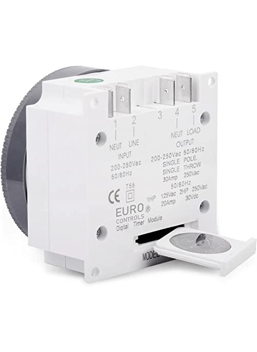 EuroControls - EuroControls TM619SH2 30 amps Digital programmable Timer Switch 4pin 28 onOff Programs Speciality Min 1 Second Interval CountdownWeeklyDaily - Image 1