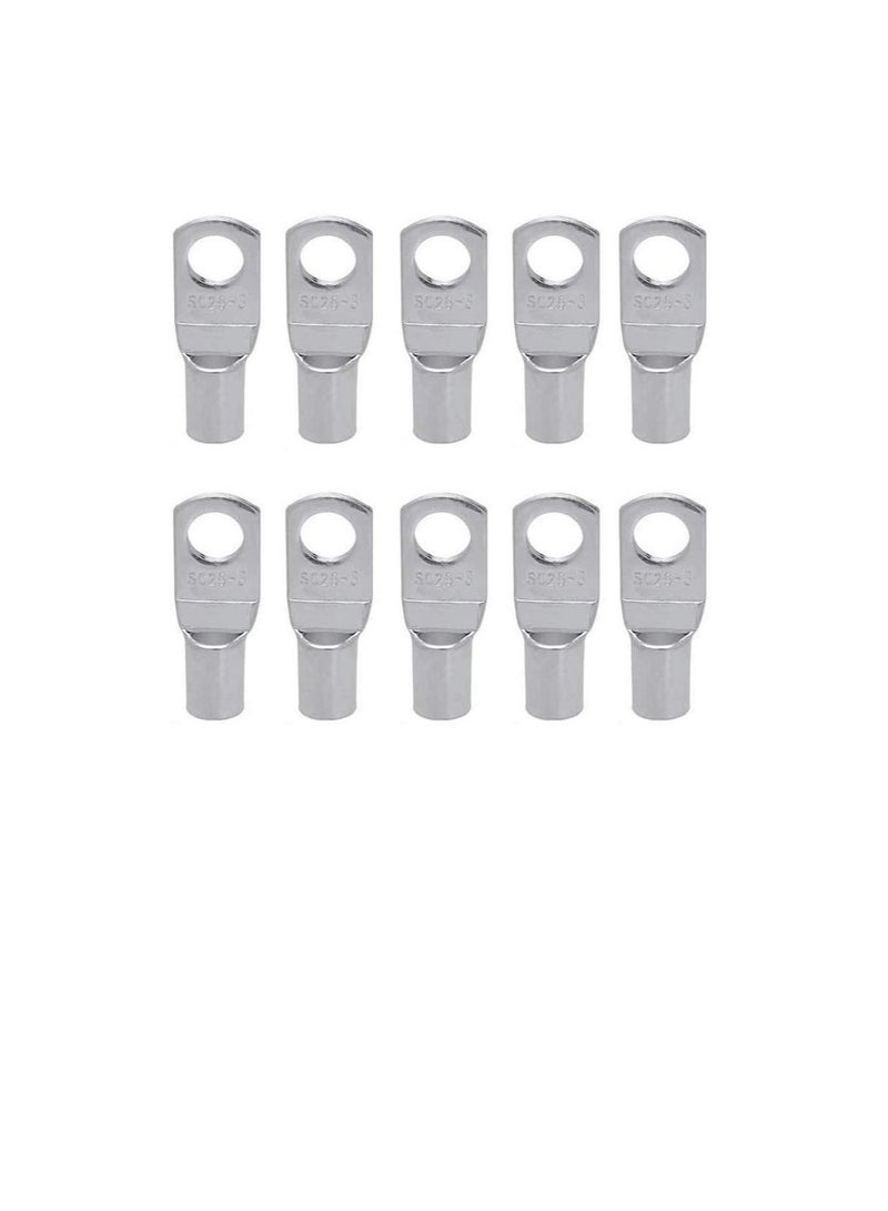 Copper Cable Lugs 10Pcs Set-Wire Terminals, Connector Cable lugs Ring Battery SC Terminals, for Marine, Solar, Automotive, Electric, Home Applications etc (Hole Size 6mm, Cable Size 10mm) - Image 2