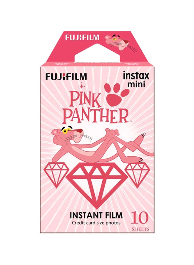 FUJIFILM 10-Piece Instax Mini Photo Paper Film Pink Panther - Image 1
