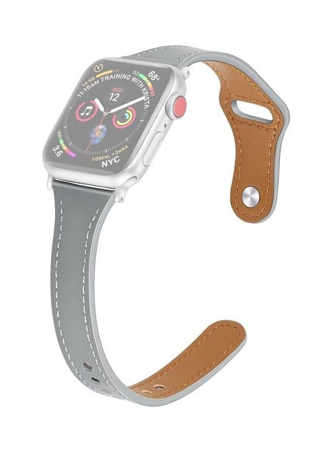 NIBEMINENT Replacement Watchband With Steel Button Dark Grey - Image 1