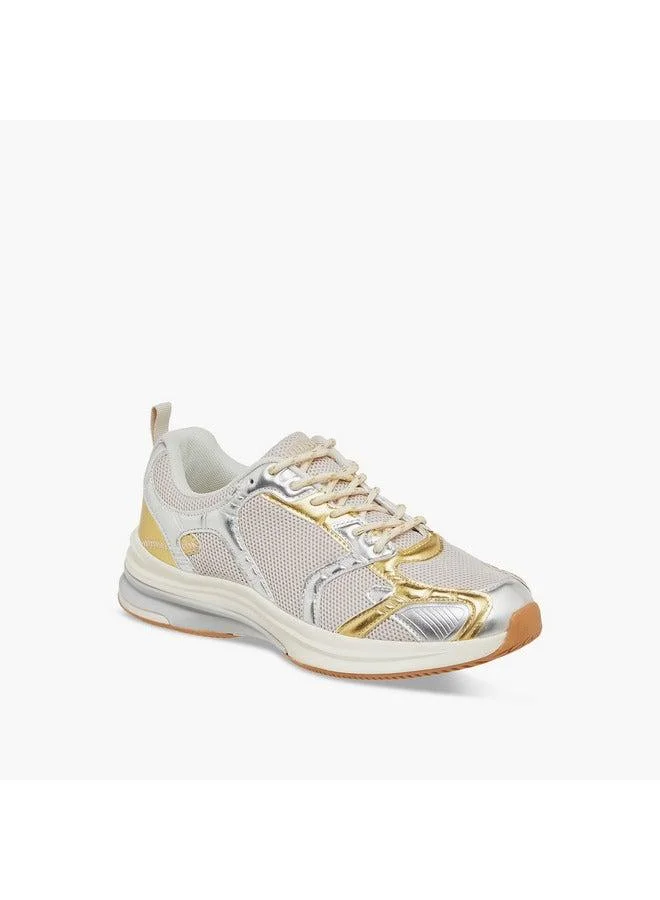 ميسي حذاء رياضي نسائي بألواح وإغلاق برباط