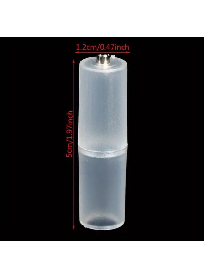 12 Pcs AAA To AA Battery Adapter Converter Transparent Plastic Lightweight Portable - Image 1