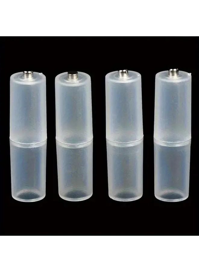 12 Pcs AAA To AA Battery Adapter Converter Transparent Plastic Lightweight Portable - Image 5