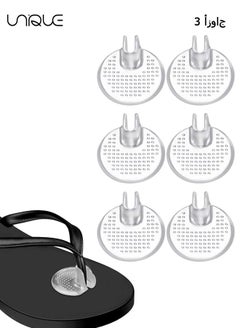 3 Pairs Silicone Thong Sandal Toe Guards Cushions Non Slip Flip Flop Toe Protectors Self Adhesive Toe Pad Gel Sandal Shoe Toe Insert for High Heels, Flip Flops, Sandals, Slippers, Clear