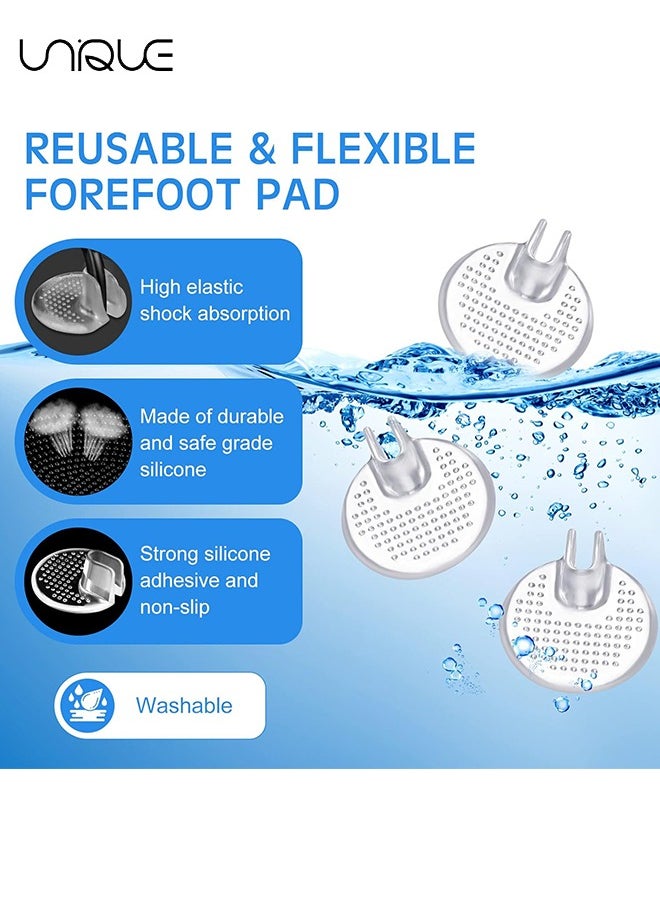 Unique - 3 Pairs Silicone Thong Sandal Toe Guards Cushions Non Slip Flip Flop Toe Protectors Self Adhesive Toe Pad Gel Sandal Shoe Toe Insert for High Heels, Flip Flops, Sandals, Slippers, Clear - Image 1