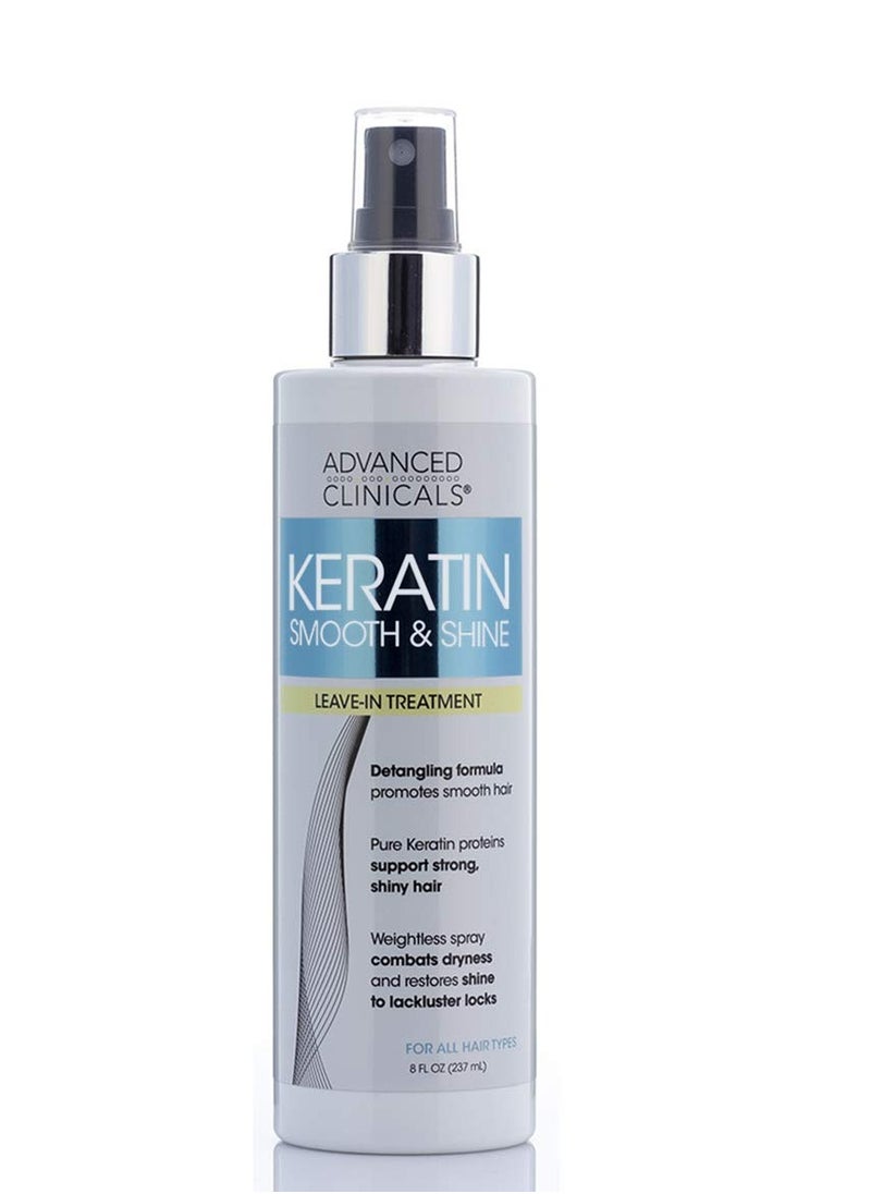 Advanced Clinicals Advanced Clinicals Keratin Smooth & Shine Leave In Treatment 237ml 