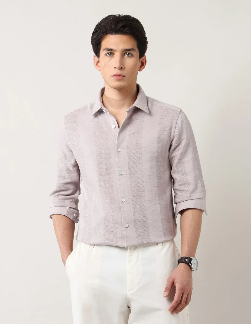 Arrow Manhattan Slim Fit Pure Cotton Shirt
