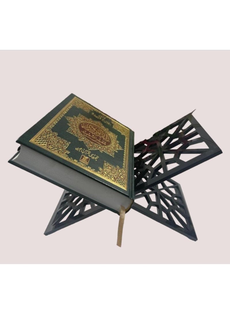 AAS ECOM Acrylic Quran (Rail)Stand Holder for Reading X- shaped Clear Book Stand for Open and Closed Books  - Image 2