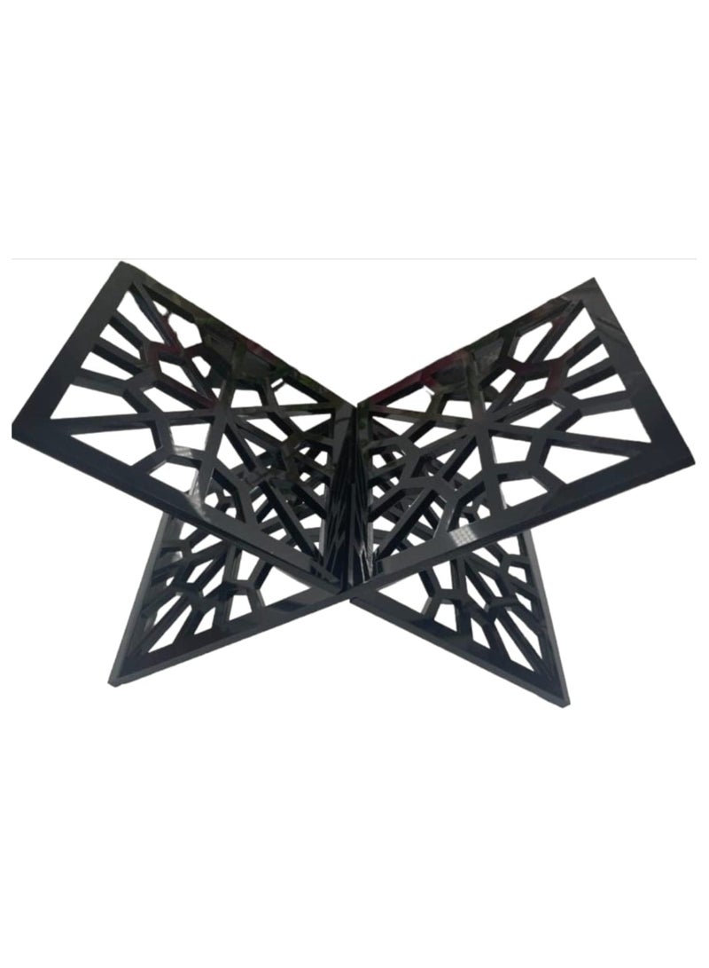 AAS ECOM Acrylic Quran (Rail)Stand Holder for Reading X- shaped Clear Book Stand for Open and Closed Books  - Image 3