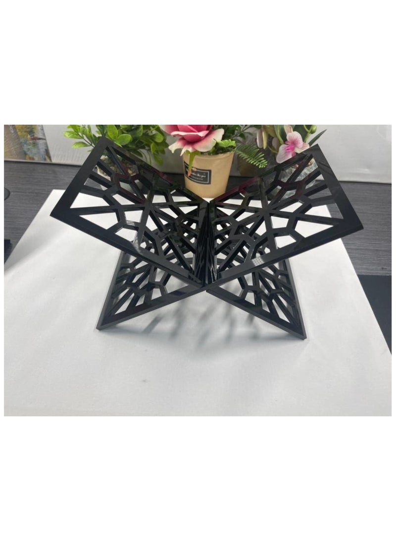 AAS ECOM Acrylic Quran (Rail)Stand Holder for Reading X- shaped Clear Book Stand for Open and Closed Books  - Image 5