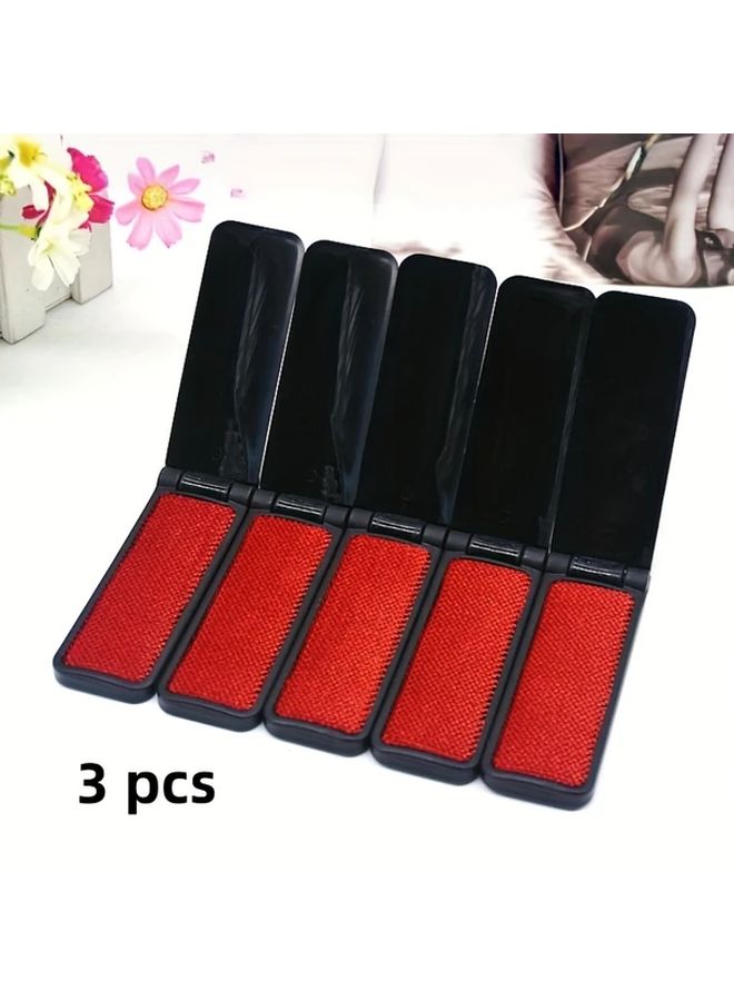 3pcs Foldable Lint Roller Set For Pet Hair Home Car Travel Electrostatic Adhesion - Image 1