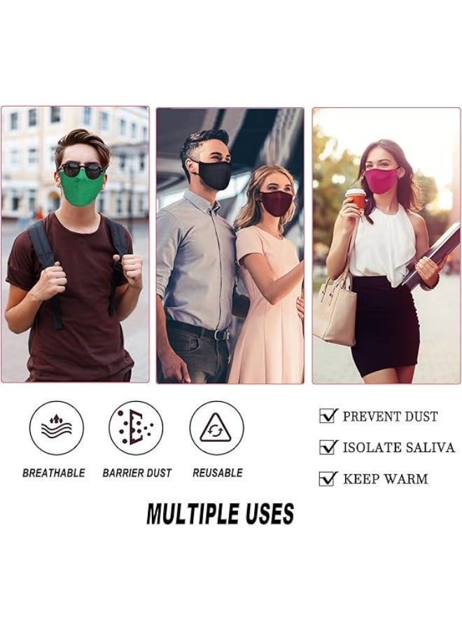 Washable Reusable Cloth Face Masks for Women Men - Breathable Face Mask with Nose Wire and Filter Pocket for Adult 12 PACK - Image 5