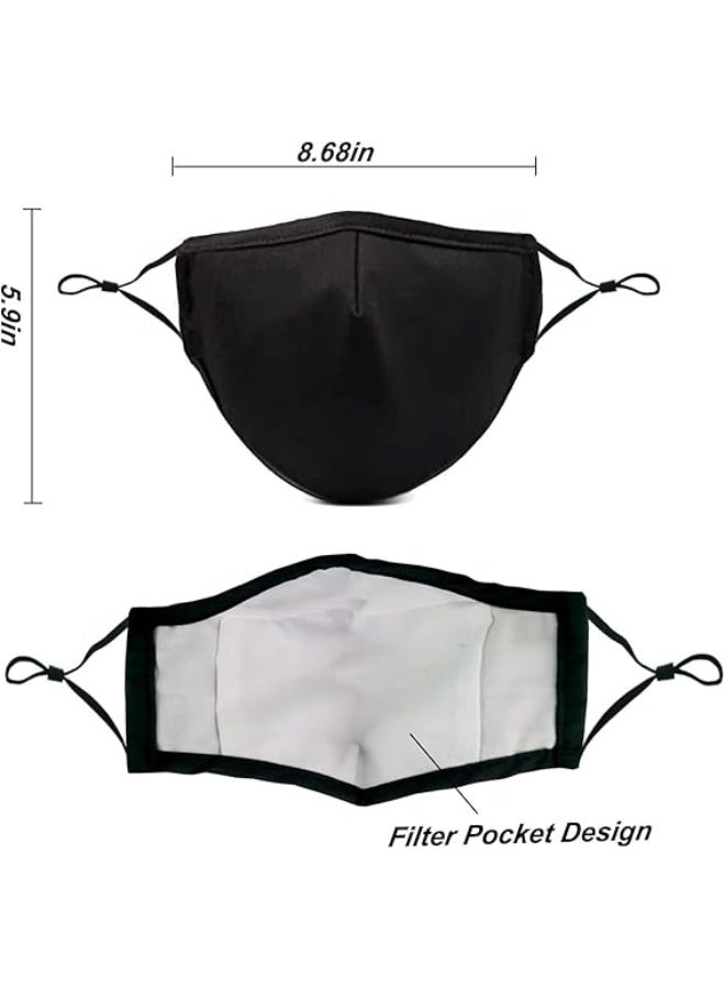Washable Reusable Cloth Face Masks for Women Men - Breathable Face Mask with Nose Wire and Filter Pocket for Adult 12 PACK - Image 2