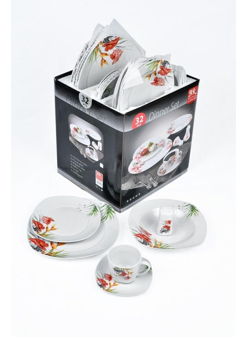 دانيا ✨ طقم سفرة فاخر 32 قطعة لـ6 أشخاص – أناقة تكمل طاولتك ✨ - Image 2