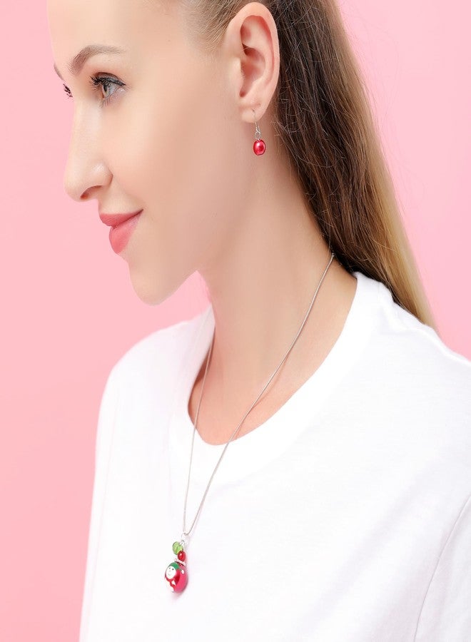 fiona Christmas Necklace Earring Set, Birthday White Elephant Exchange Gift for Her, Set of 6 - Image 2