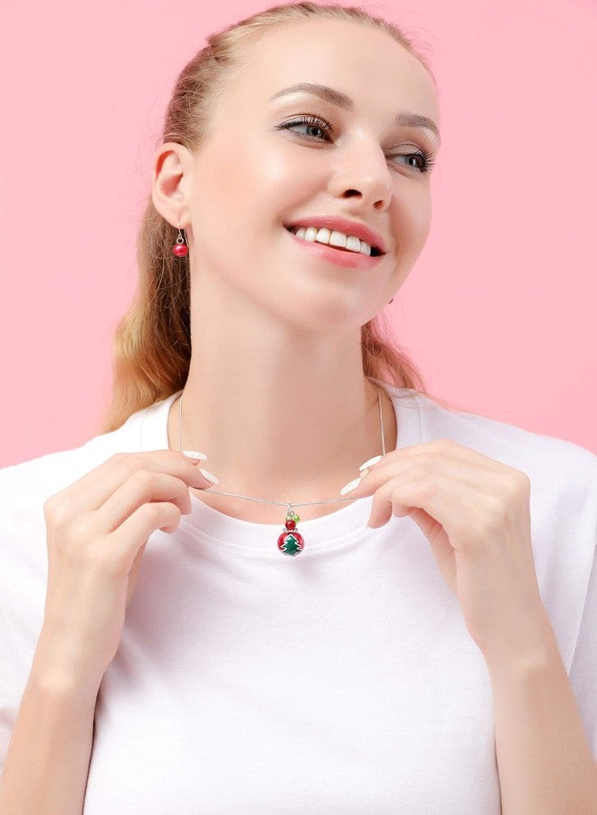 fiona Christmas Necklace Earring Set, Birthday White Elephant Exchange Gift for Her, Set of 6 - Image 3