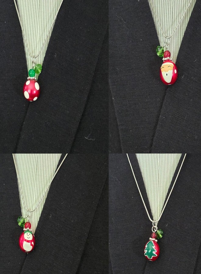 fiona Christmas Necklace Earring Set, Birthday White Elephant Exchange Gift for Her, Set of 6 - Image 4