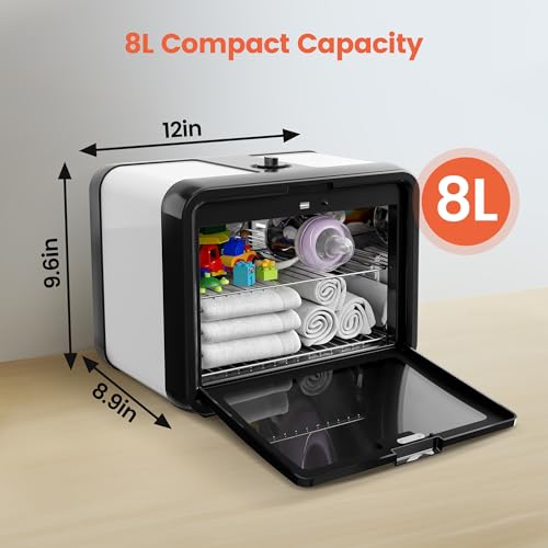 SalonDepot UV Sanitizer Cabinet Professional Disinfection Box 8L Capacity for Salon Tools, Manicure Set, Smartphones and Home Use (Black) - Image 4