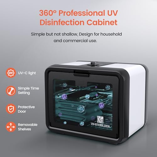SalonDepot UV Sanitizer Cabinet Professional Disinfection Box 8L Capacity for Salon Tools, Manicure Set, Smartphones and Home Use (Black) - Image 2