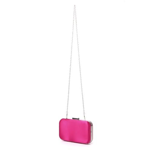 Buric Evening Small Clutch Bag Rhinestone Party Clutches Cocktail Wedding Purse for Women Elegant Formal Handbags With Chain Bride Prom Ladies Purses Rose - Image 5