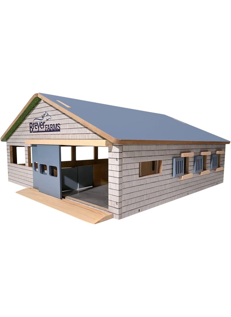 Breyer Breyer Horses Farms Deluxe Arena Stable  24 Piece Playset  2 Stablemates Horses Included  2425 L x 22 W x 105 H  132 Scale  Model 59243  - Image 1