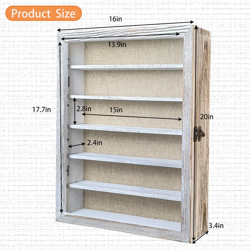 Houstimi White Shadow Box Frame 16x20 Shadow Box with Shelves 2.6" Interior Depth Memorial Shadow Box Display Case with Linen Back for Handicrafts,Picture Frames,Medals,Coins,Pins Collection and More - Image 4